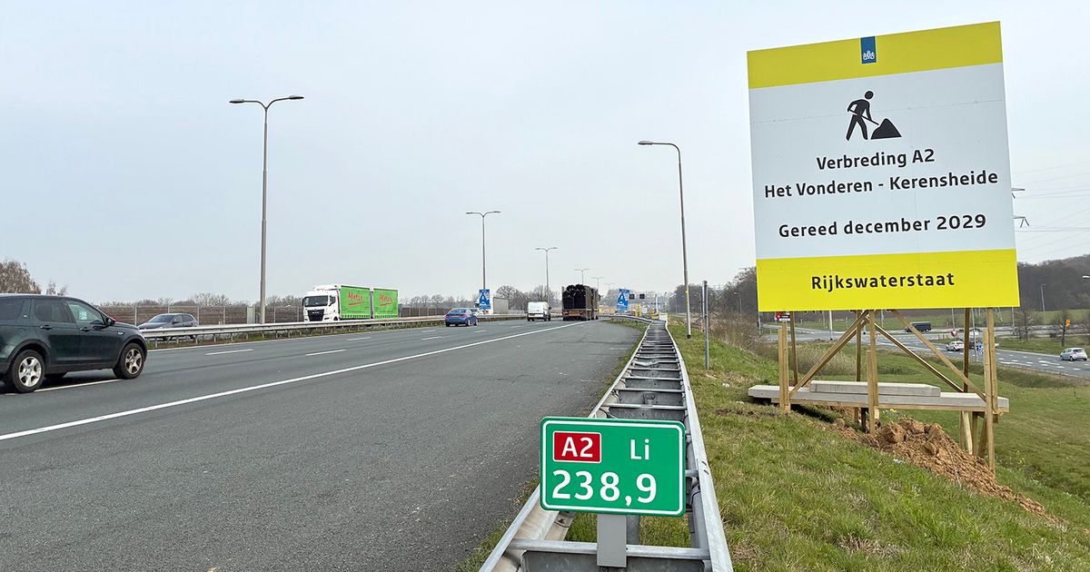 Meerdere afsluitingen bij aansluiting Urmond (48) vanwege werkzaamheden A2